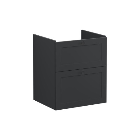 VitrA Root Classic 60cm 2 Drawer Washbasin Unit - Matt Graph