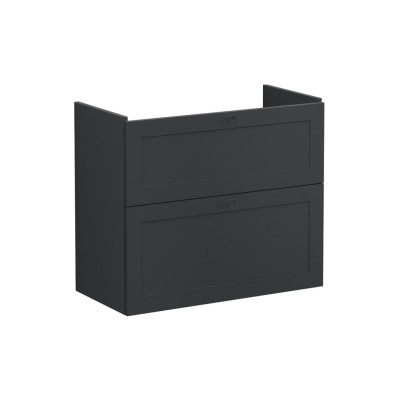 VitrA Root Classic 80cm 2 Drawer Slim Washbasin Unit - Matt