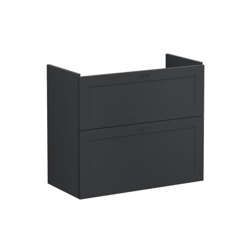 VitrA Root Classic 80cm 2 Drawer Slim Washbasin Unit - Matt