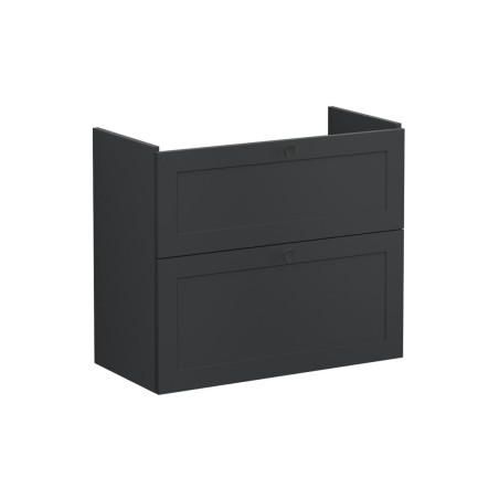 VitrA Root Classic 80cm 2 Drawer Slim Washbasin Unit - Matt