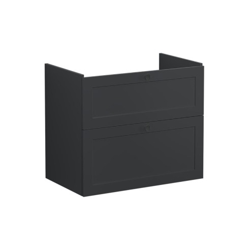 VitrA Root Classic 80cm 2 Drawer Washbasin Unit - Matt Graph