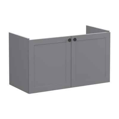 VitrA Root Classic 100cm 2 Door Washbasin Unit - Matt Grey |