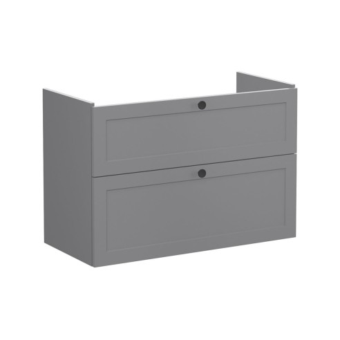 VitrA Root Classic 100cm 2 Drawer Washbasin Unit - Matt Grey