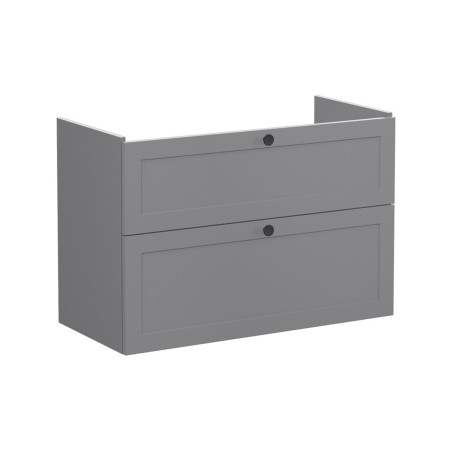 VitrA Root Classic 100cm 2 Drawer Washbasin Unit - Matt Grey