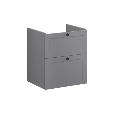 VitrA Root Classic 60cm 2 Drawer Washbasin Unit - Matt Grey