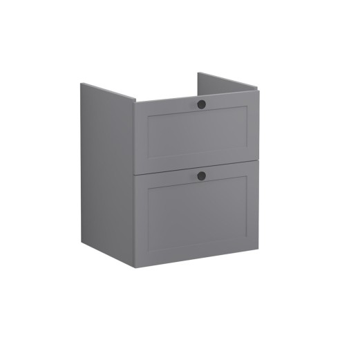 VitrA Root Classic 60cm 2 Drawer Washbasin Unit - Matt Grey