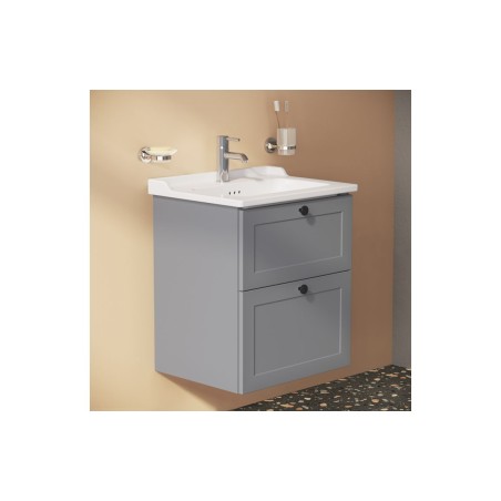 VitrA Root Classic 60cm 2 Drawer Washbasin Unit - Matt Grey