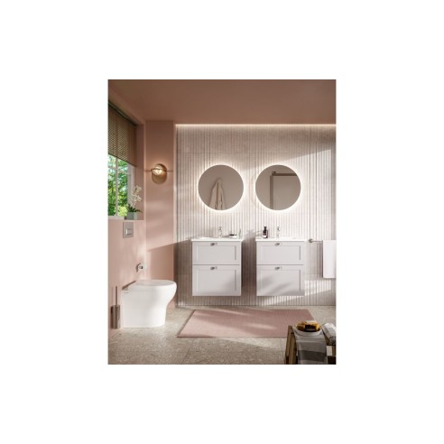 VitrA Root Classic 60cm 2 Drawer Washbasin Unit - Matt Grey