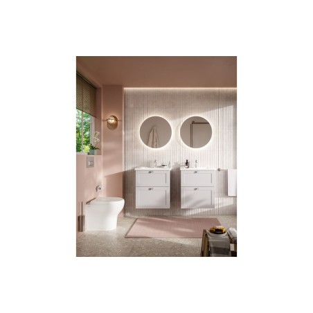 VitrA Root Classic 60cm 2 Drawer Washbasin Unit - Matt Grey