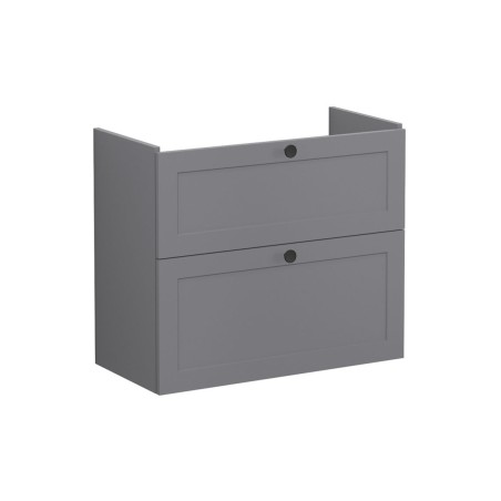 VitrA Root Classic 80cm 2 Drawer Slim Washbasin Unit - Matt