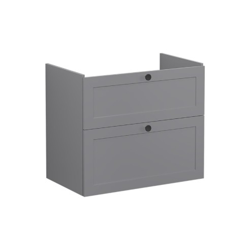 VitrA Root Classic 80cm 2 Drawer Washbasin Unit - Matt Grey