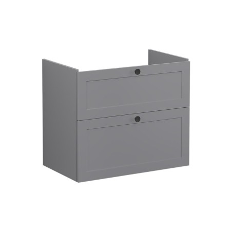 VitrA Root Classic 80cm 2 Drawer Washbasin Unit - Matt Grey