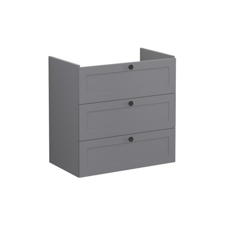 VitrA Root Classic 80cm 3 Drawer Washbasin Unit - Matt Grey