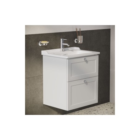 VitrA Root Classic 60cm 2 Drawer Washbasin Unit - Matt Light