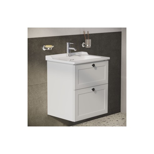 VitrA Root Classic 60cm 2 Drawer Washbasin Unit - Matt Light