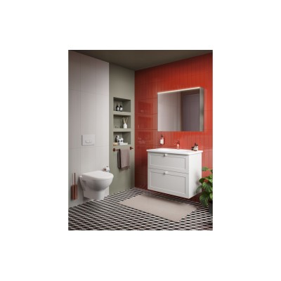 VitrA Root Classic 80cm 2 Drawer Slim Washbasin Unit - Matt 2