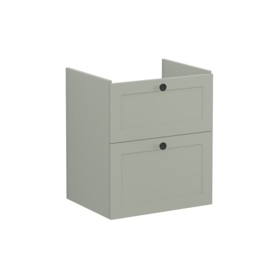VitrA Root Classic 60cm 2 Drawer Washbasin Unit - Matt Retro