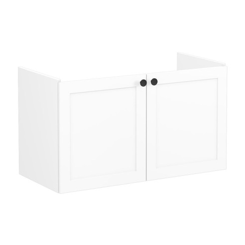 VitrA Root Classic 100cm 2 Door Washbasin Unit - Matt White