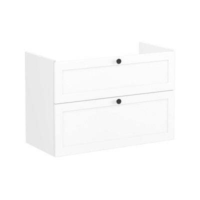 VitrA Root Classic 100cm 2 Drawer Washbasin Unit - Matt Whit