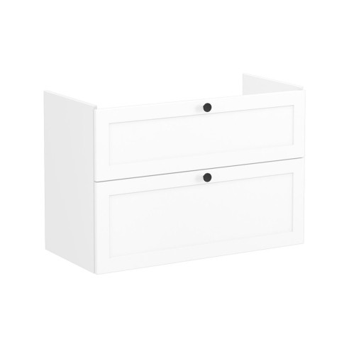 VitrA Root Classic 100cm 2 Drawer Washbasin Unit - Matt Whit