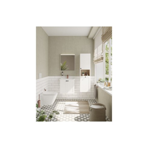 VitrA Root Classic 60cm 2 Door Wall Hung Washbasin Unit - Ma