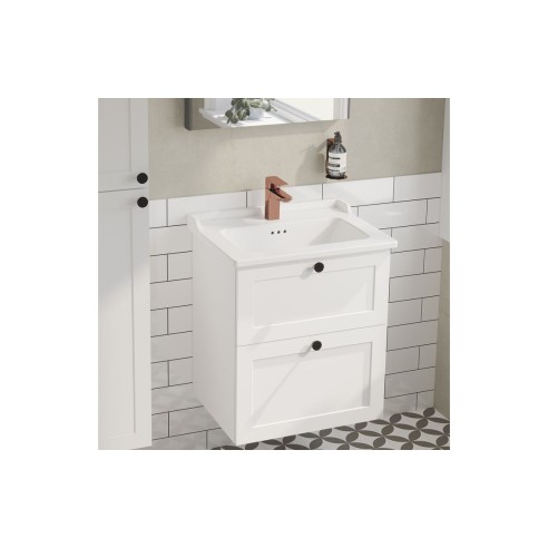 VitrA Root Classic 60cm 2 Drawer Washbasin Unit - Matt White