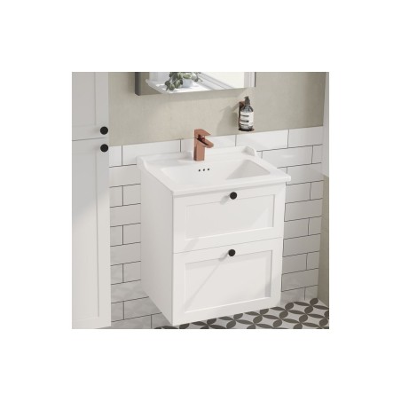 VitrA Root Classic 60cm 2 Drawer Washbasin Unit - Matt White