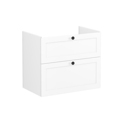VitrA Root Classic 80cm 2 Drawer Washbasin Unit - Matt White