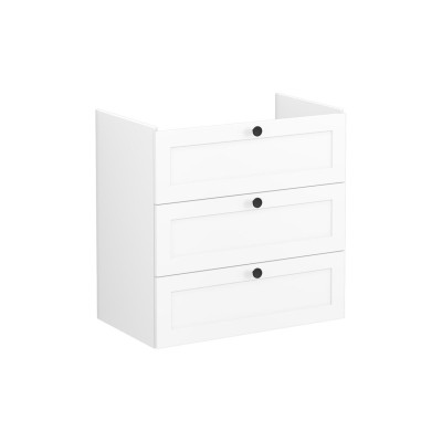 VitrA Root Classic 80cm 3 Drawer Washbasin Unit - Matt White