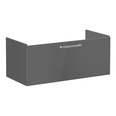 VitrA Root Flat 100cm 1 Drawer Washbasin Unit - Anthracite H