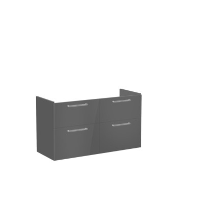 VitrA Root Flat 120cm 4 Drawer Washbasin Unit - Anthracite H