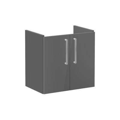 VitrA Root Flat 60cm 2 Door Wall Hung Slim Washbasin Unit -