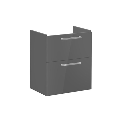 VitrA Root Flat 60cm 2 Drawer Slim Washbasin Unit - Anthraci