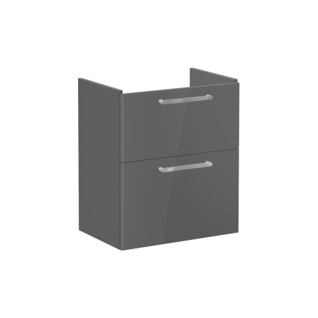 VitrA Root Flat 60cm 2 Drawer Slim Washbasin Unit - Anthraci