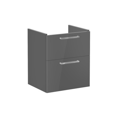 VitrA Root Flat 60cm 2 Drawer Washbasin Unit - Anthracite Hi