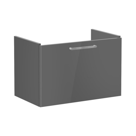 VitrA Root Flat 80cm 1 Drawer Washbasin Unit - Anthracite Hi