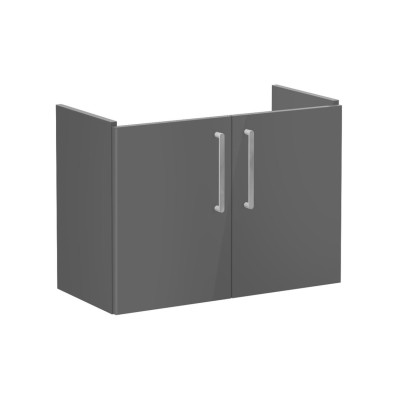 VitrA Root Flat 80cm 2 Door Wall Hung Slim Washbasin Unit -