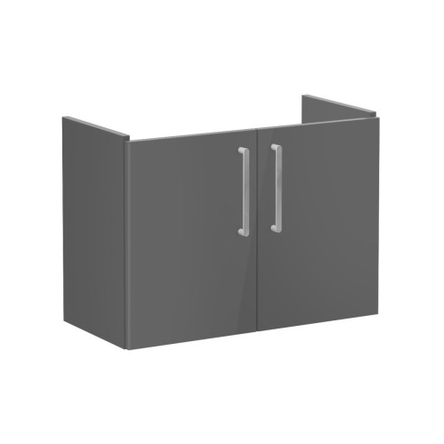 VitrA Root Flat 80cm 2 Door Wall Hung Slim Washbasin Unit -