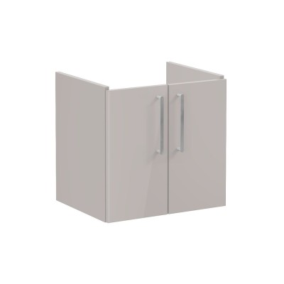 VitrA Root Flat 60cm 2 Door Wall Hung Washbasin Unit - Brigh