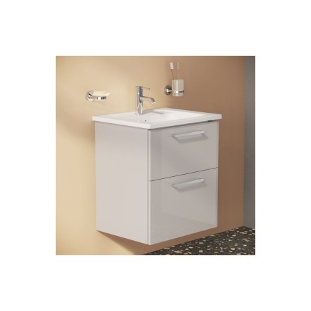 VitrA Root Flat 60cm 2 Drawer Washbasin Unit - Bright Sahara