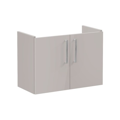 VitrA Root Flat 80cm 2 Door Wall Hung Slim Washbasin Unit -