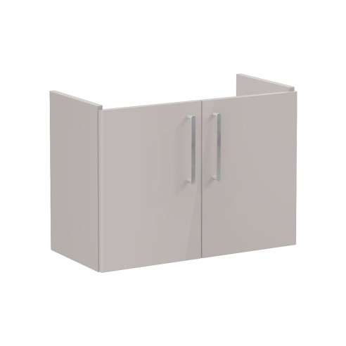 VitrA Root Flat 80cm 2 Door Wall Hung Slim Washbasin Unit -