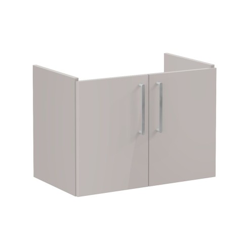 VitrA Root Flat 80cm 2 Door Wall Hung Washbasin Unit - Brigh