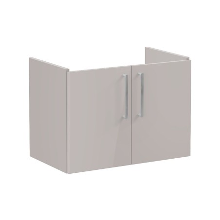 VitrA Root Flat 80cm 2 Door Wall Hung Washbasin Unit - Brigh