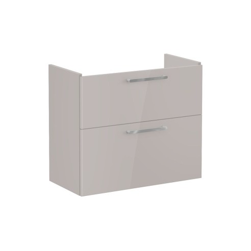 VitrA Root Flat 80cm 2 Drawer Slim Washbasin Unit - Bright S
