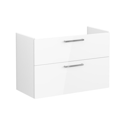 VitrA Root Flat 100cm 2 Drawer Washbasin Unit - High Gloss W