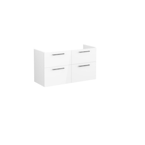 VitrA Root Flat 120cm 4 Drawer Washbasin Unit - High Gloss W