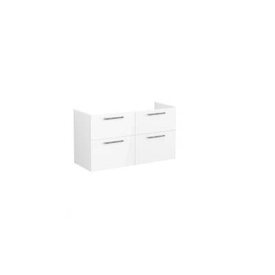 VitrA Root Flat 120cm 4 Drawer Washbasin Unit - High Gloss W 2