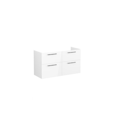 VitrA Root Flat 120cm 4 Drawer Washbasin Unit - High Gloss W