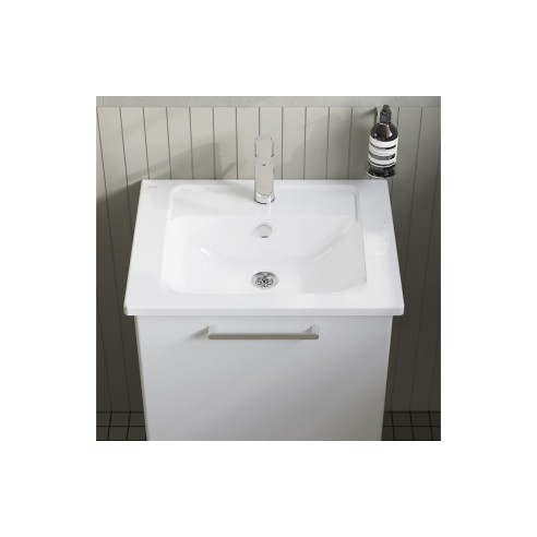 VitrA Root Flat 60cm 1 Drawer Washbasin Unit - High Gloss Wh